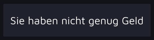 Sie haben nicht genug Geld
